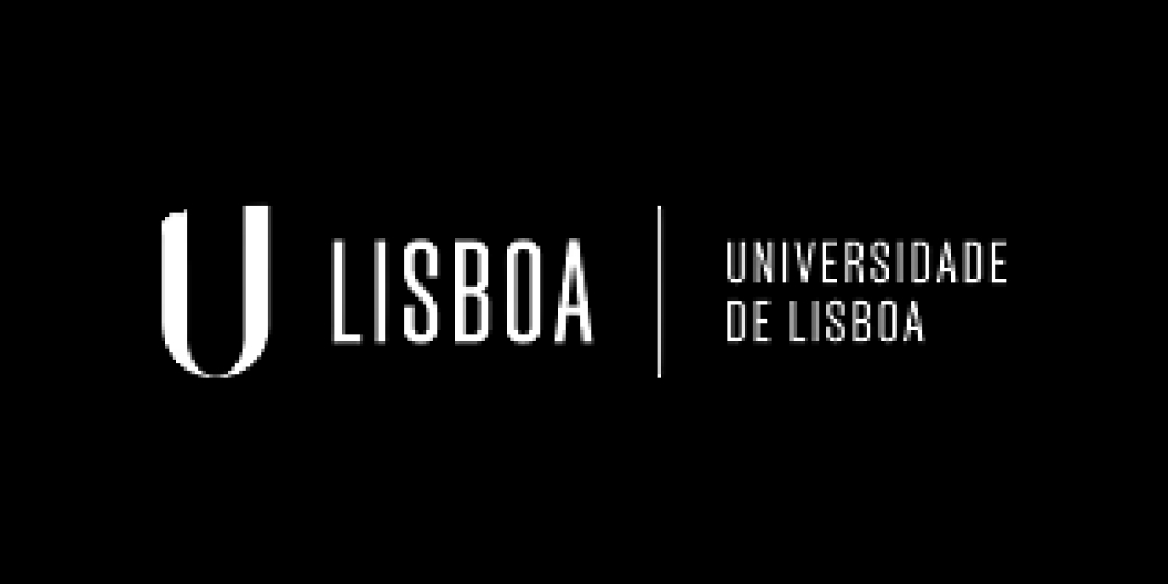 Logo de la Universidad de Lisboa en un fondo negro.