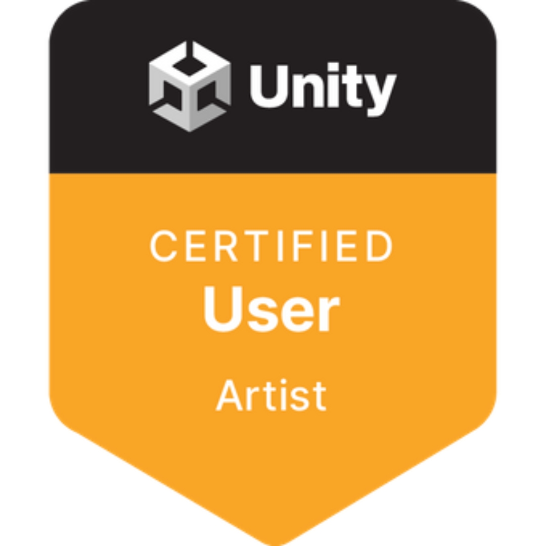 Insignia que certifica al usuario como artista del software Unity.