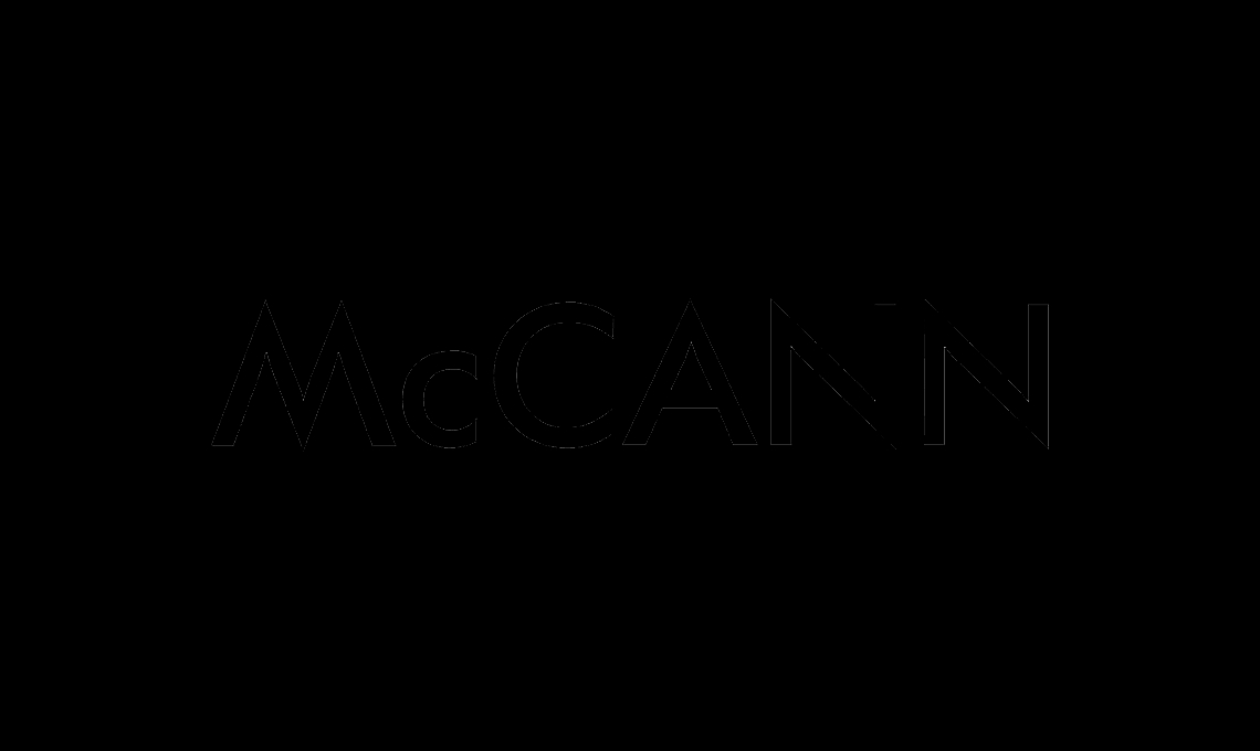 La imagen presenta el logotipo de la empresa McCANN en un diseño minimalista.