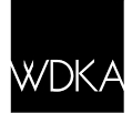 Logo de la WDKA en un fondo negro.
