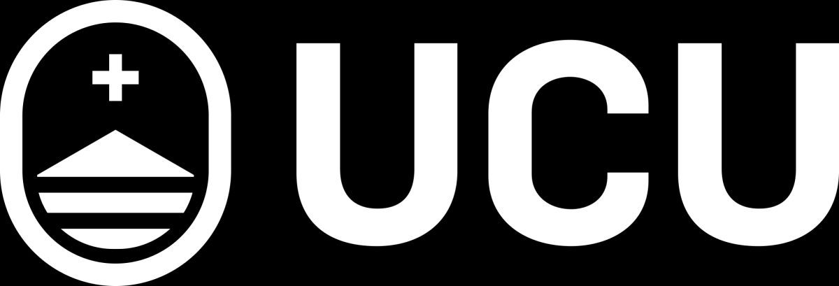 Logotipo de una institución educativa que combina elementos gráficos y tipográficos.