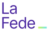 Logotipo de La Fede con un diseño moderno y colorido.