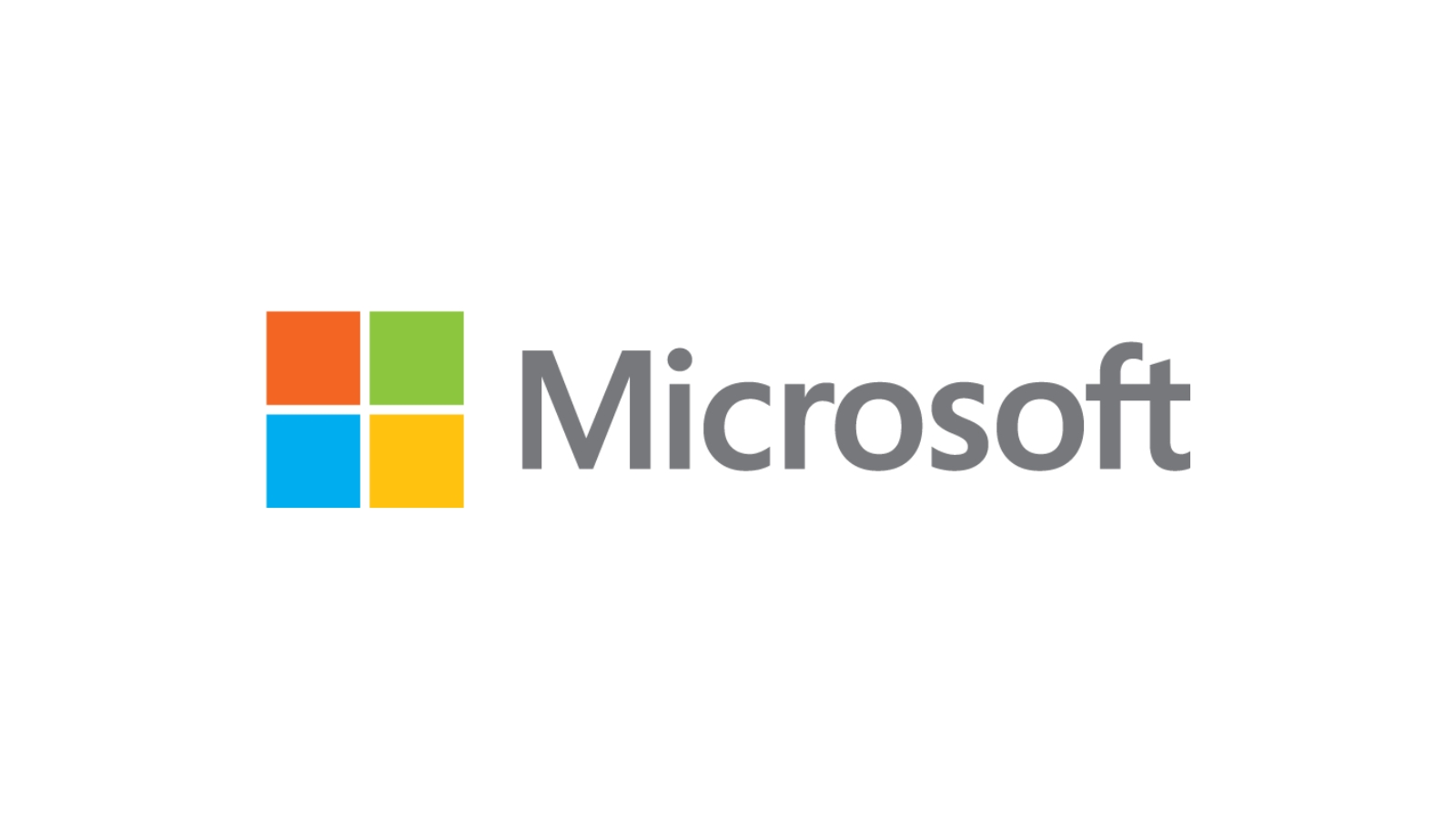 Logo de Microsoft compuesto por cuatro cuadrados de colores y el nombre de la empresa.