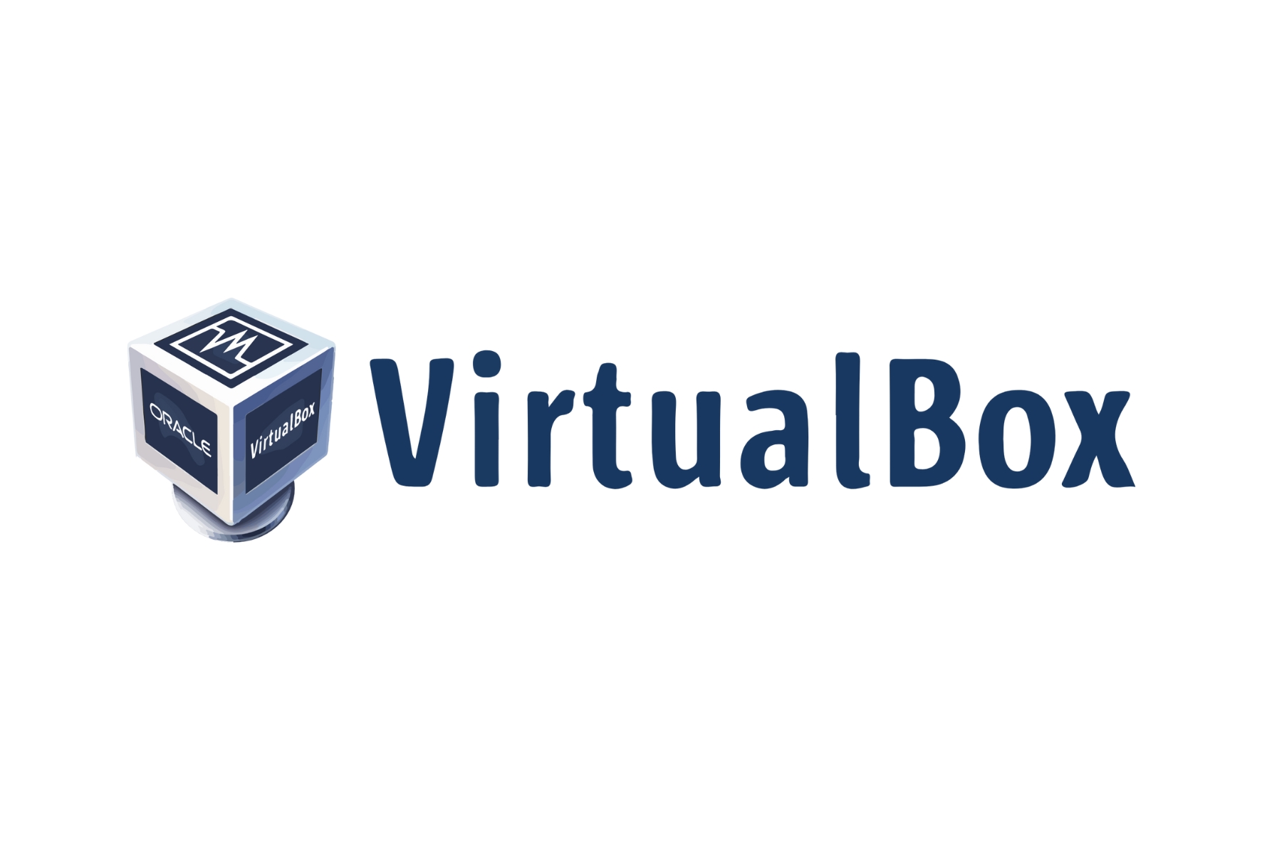 El logotipo de VirtualBox de Oracle, que representa una caja virtual.