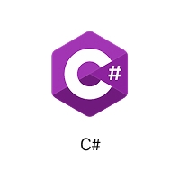 Logo del lenguaje de programación C# en un diseño hexagonal.