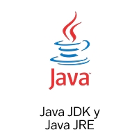 Logo de Java con referencia a Java JDK y Java JRE.