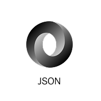 Logo de JSON que muestra un diseño moderno y estilizado.