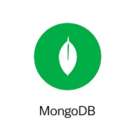 Logotipo de MongoDB que presenta una hoja verde en un fondo blanco.
