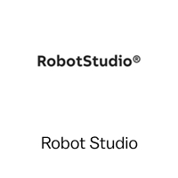Logotipo de Robot Studio en un fondo blanco.