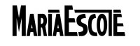 La imagen muestra el nombre 'MARIAESCOTE' en un diseño tipográfico llamativo.