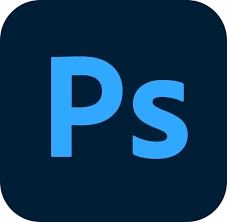 Logotipo de Adobe Photoshop en color azul.