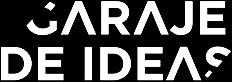 La imagen muestra el texto 'GARAGE DE IDEAS' en un diseño moderno y minimalista.