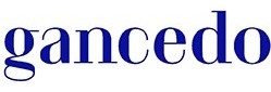 La imagen muestra el texto 'gancedo' en un estilo tipográfico elegante y en color azul.
