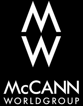 Logo de McCann Worldgroup en fondo negro.