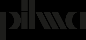 La imagen muestra un logotipo con un diseño estilizado en blanco y negro.