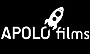 Logo de Apolo Films con un cohete en el diseño.