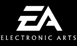 Logotipo de Electronic Arts en un fondo negro.