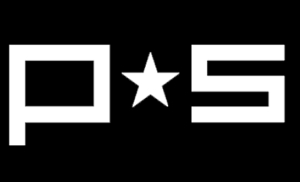 El logo de una empresa con las letras P y S en colores blanco y negro.