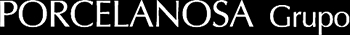 Logo del Grupo Porcelanosa en letras blancas sobre fondo negro.