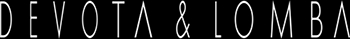 Imagen que presenta el logo de Devota & Lombaa en un fondo negro.