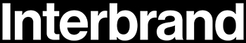 La imagen muestra el logo de la empresa Interbrand en texto blanco sobre fondo negro.
