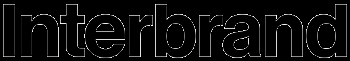 Logotipo de Interbrand en letras mayúsculas y un diseño minimalista.