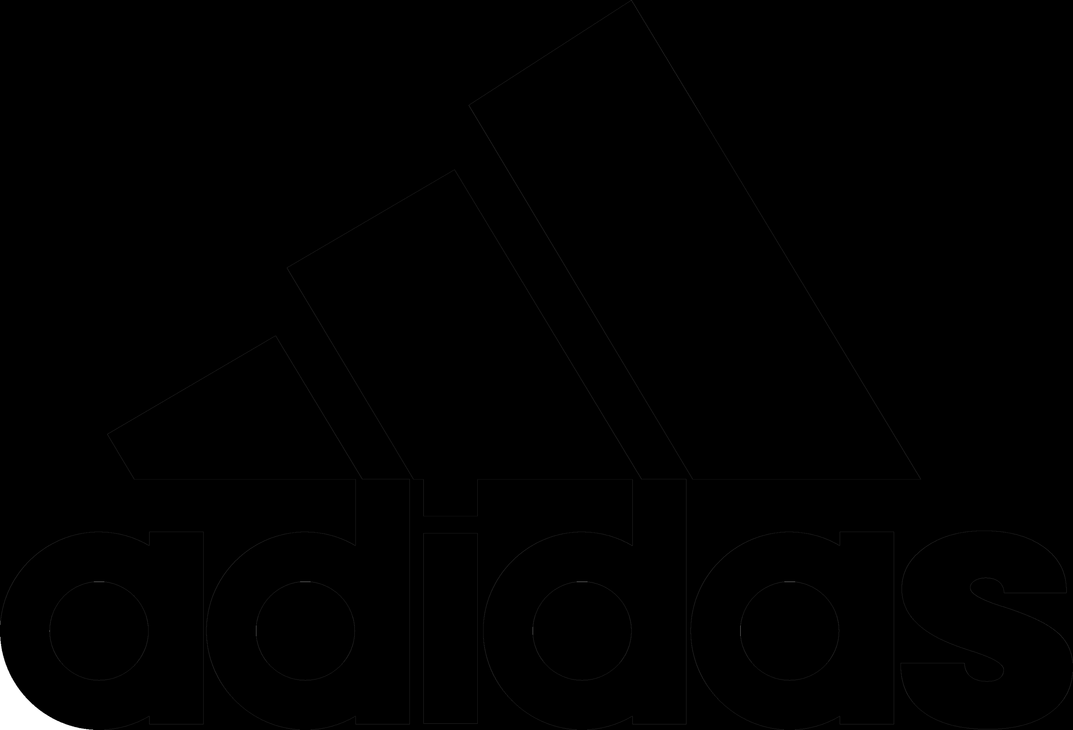 La imagen muestra el logo de la marca Adidas en color negro.