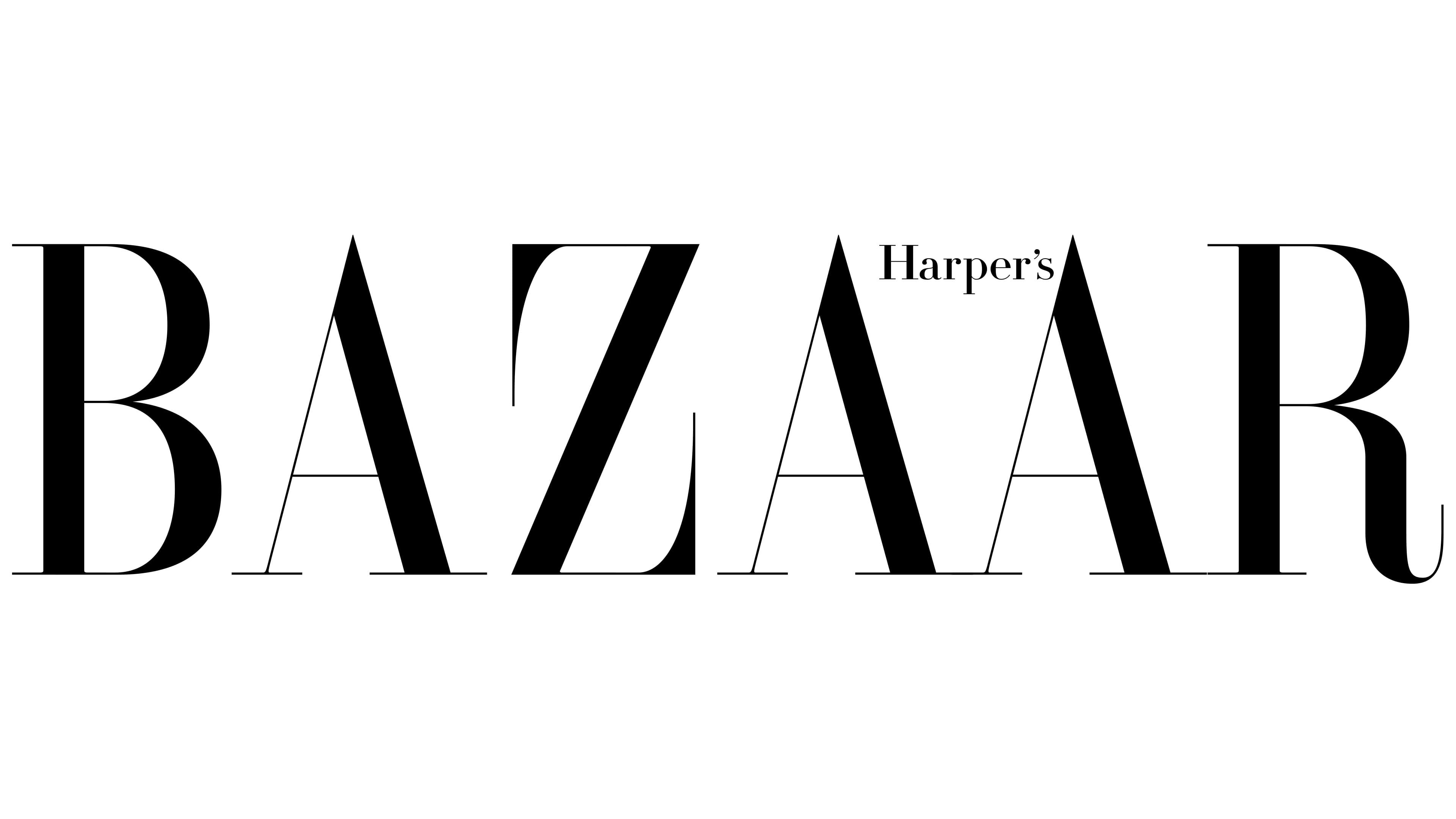 La imagen muestra el logotipo de la revista Harper's Bazaar en un diseño elegante y minimalista.