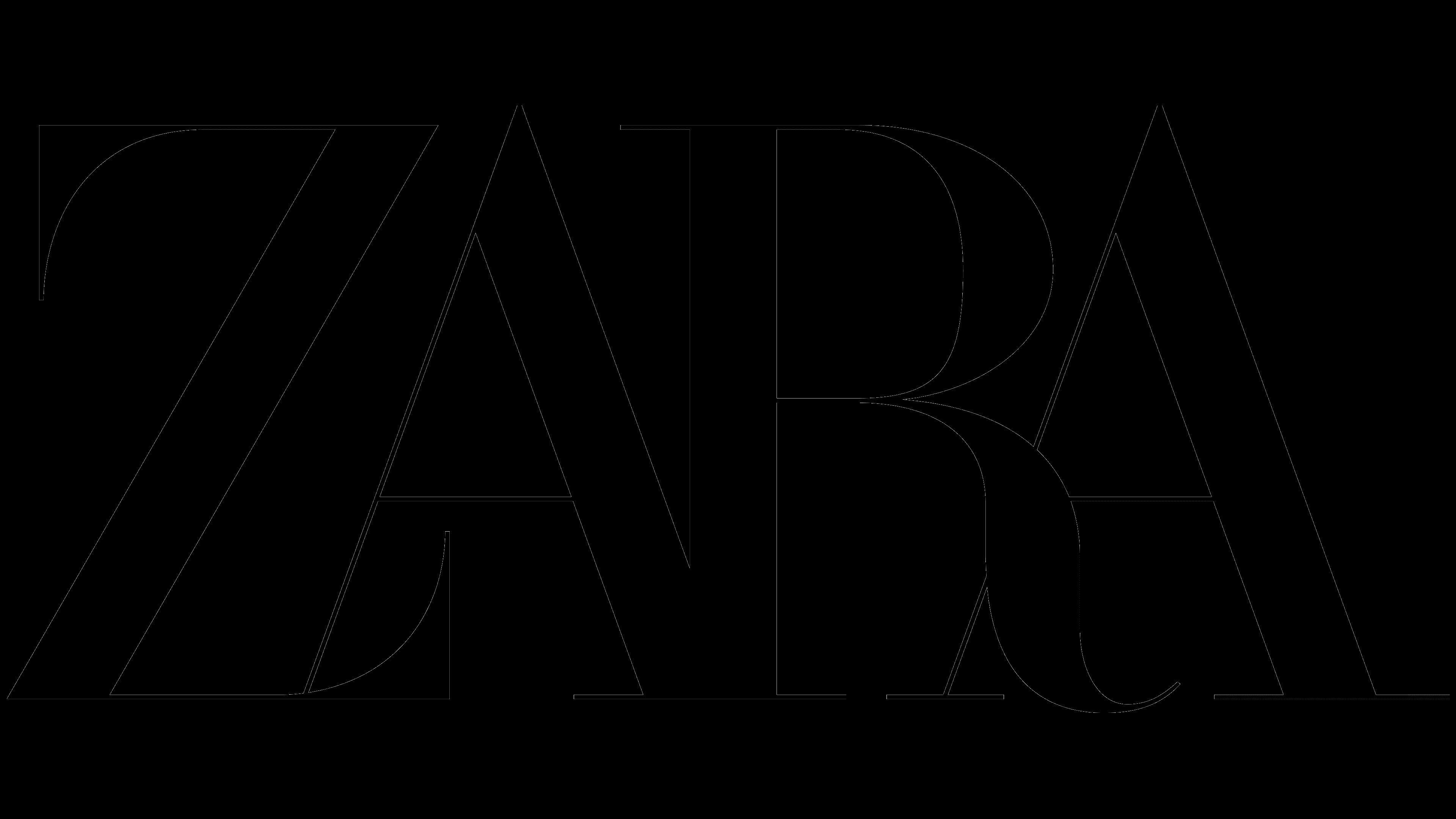 La imagen muestra el logotipo de Zara en un estilo minimalista.