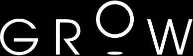 El logotipo de la marca GROW en letras mayúsculas y con un estilo moderno.