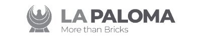 El logo de La Paloma, que incluye un símbolo estilizado y el lema 'More than Bricks'.