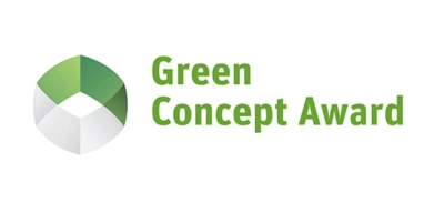 Logotipo del Green Concept Award que simboliza la innovación sostenible.