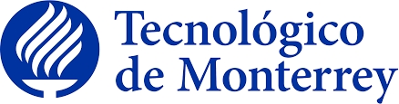 Logotipo del Tecnológico de Monterrey que representa una antorcha y un símbolo de educación.