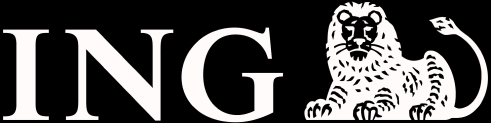 Logo de ING que presenta un león junto a las letras ING.