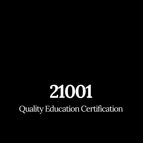 Certificación de Educación de Calidad con un código específico.