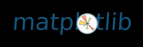La imagen muestra el logotipo de Matplotlib, una biblioteca de visualización de datos en Python.
