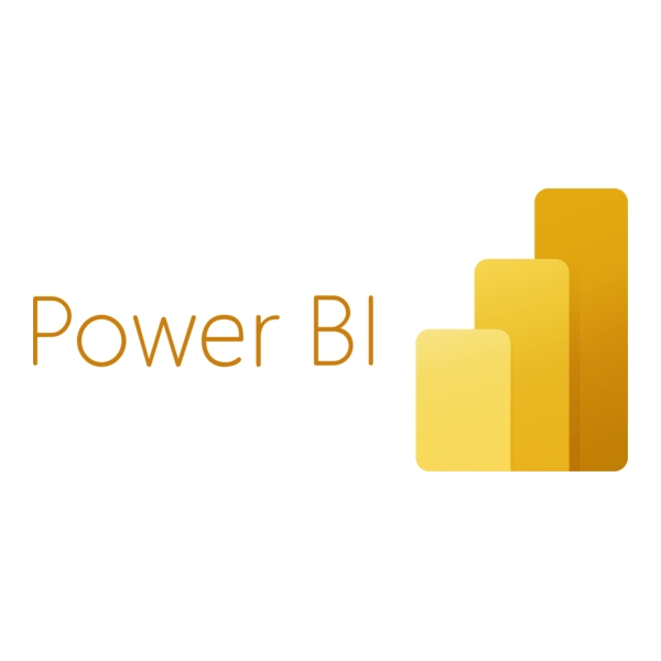 Logo de Power BI que representa visualización de datos.
