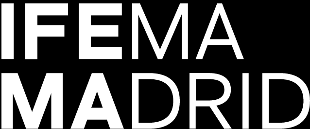 Logo de IFEMA Madrid en un fondo negro.