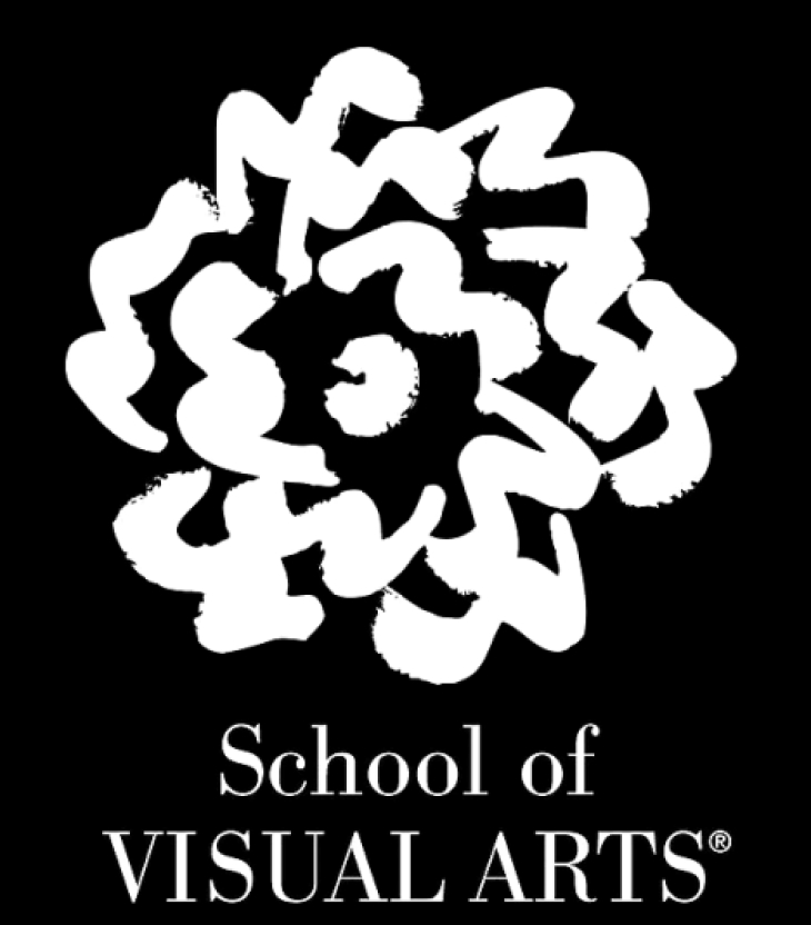 Logotipo de una escuela de artes visuales con un diseño abstracto.