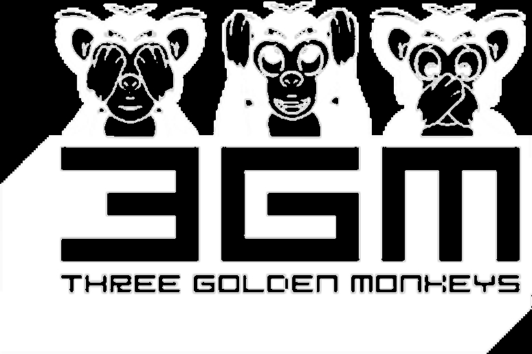 La imagen presenta un diseño gráfico con tres monos en diferentes posturas, representando el concepto de no ver, no oír y no hablar.