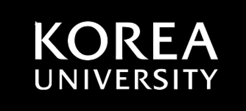 Logo de la Universidad de Corea en un fondo negro.