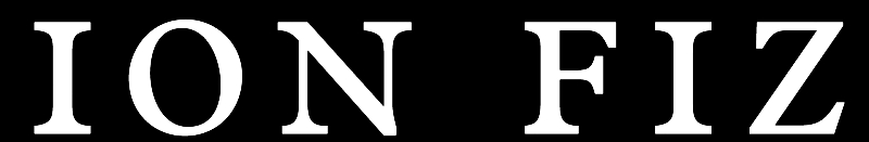 La imagen presenta el texto 'ION FIZ' en un fondo negro.