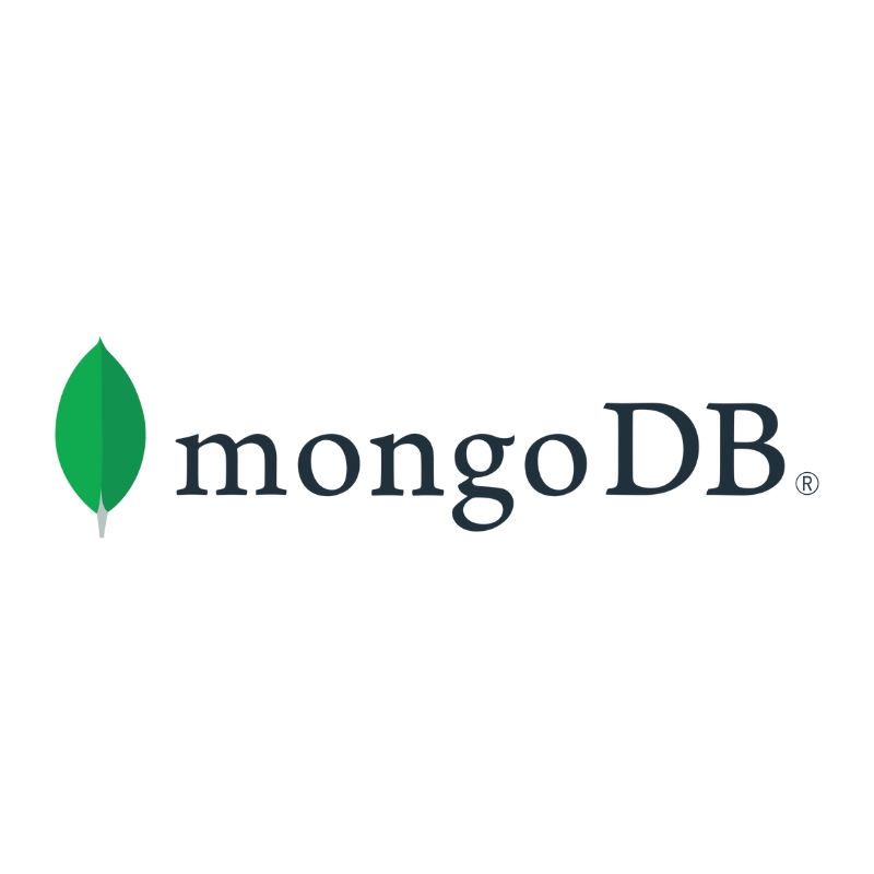 Imagen del logotipo de MongoDB que muestra una hoja verde acompañada del texto 'mongoDB'.