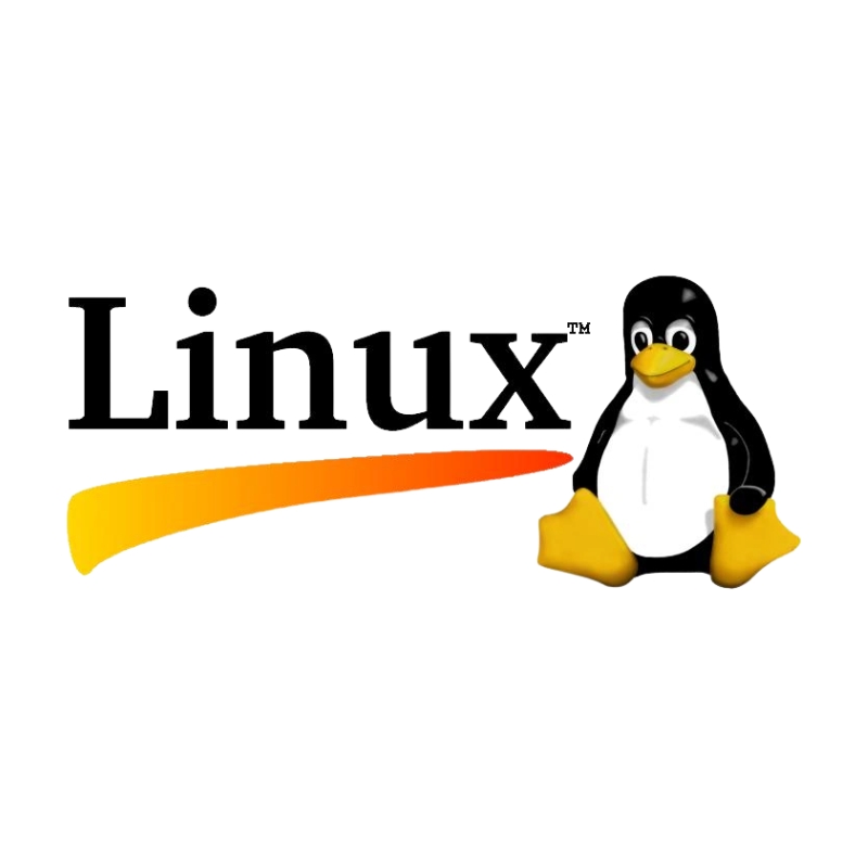 Logo de Linux con un pingüino característico.
