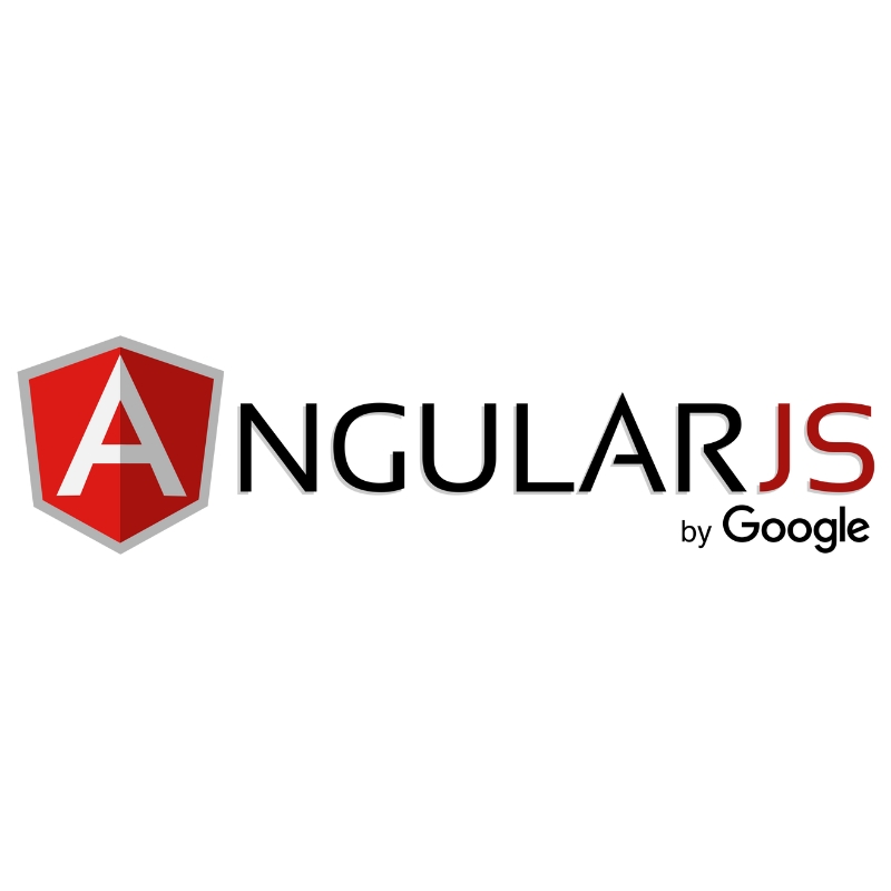 Logo de AngularJS, un framework de JavaScript desarrollado por Google.