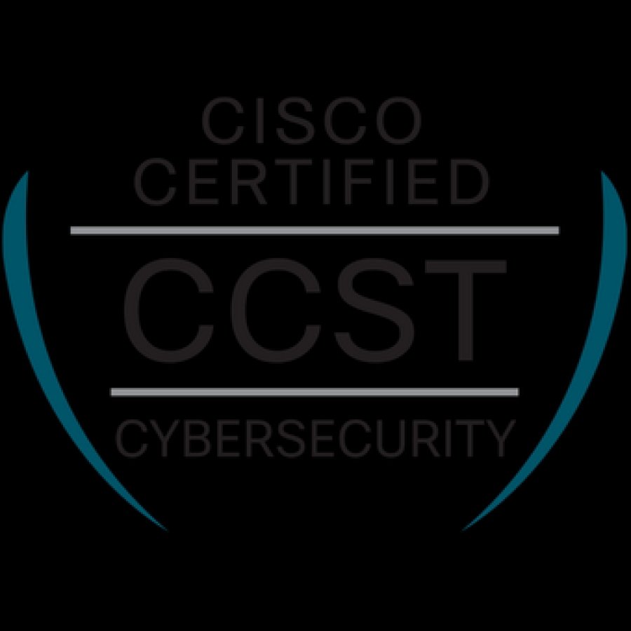 Logo que representa la certificación de Cisco en ciberseguridad.
