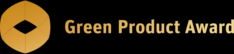 Logotipo del Green Product Award que destaca productos sostenibles.
