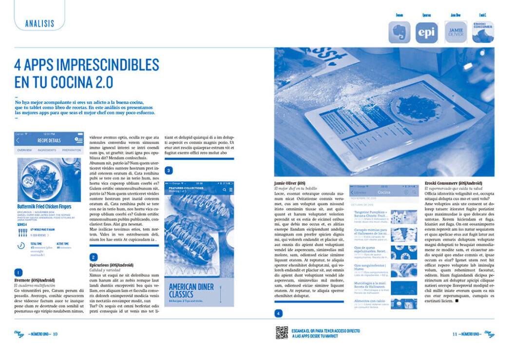 Un artículo que presenta cuatro aplicaciones imprescindibles para la cocina moderna.