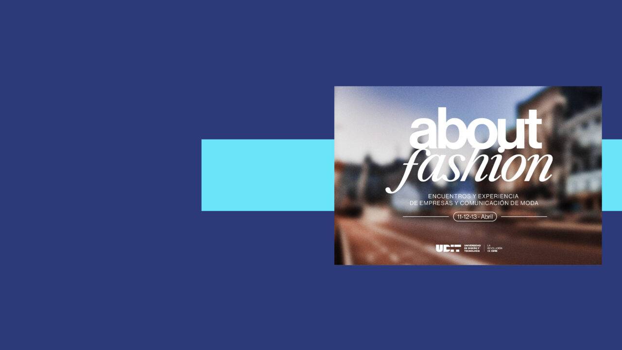 El cartel promocional de un evento relacionado con la moda.
