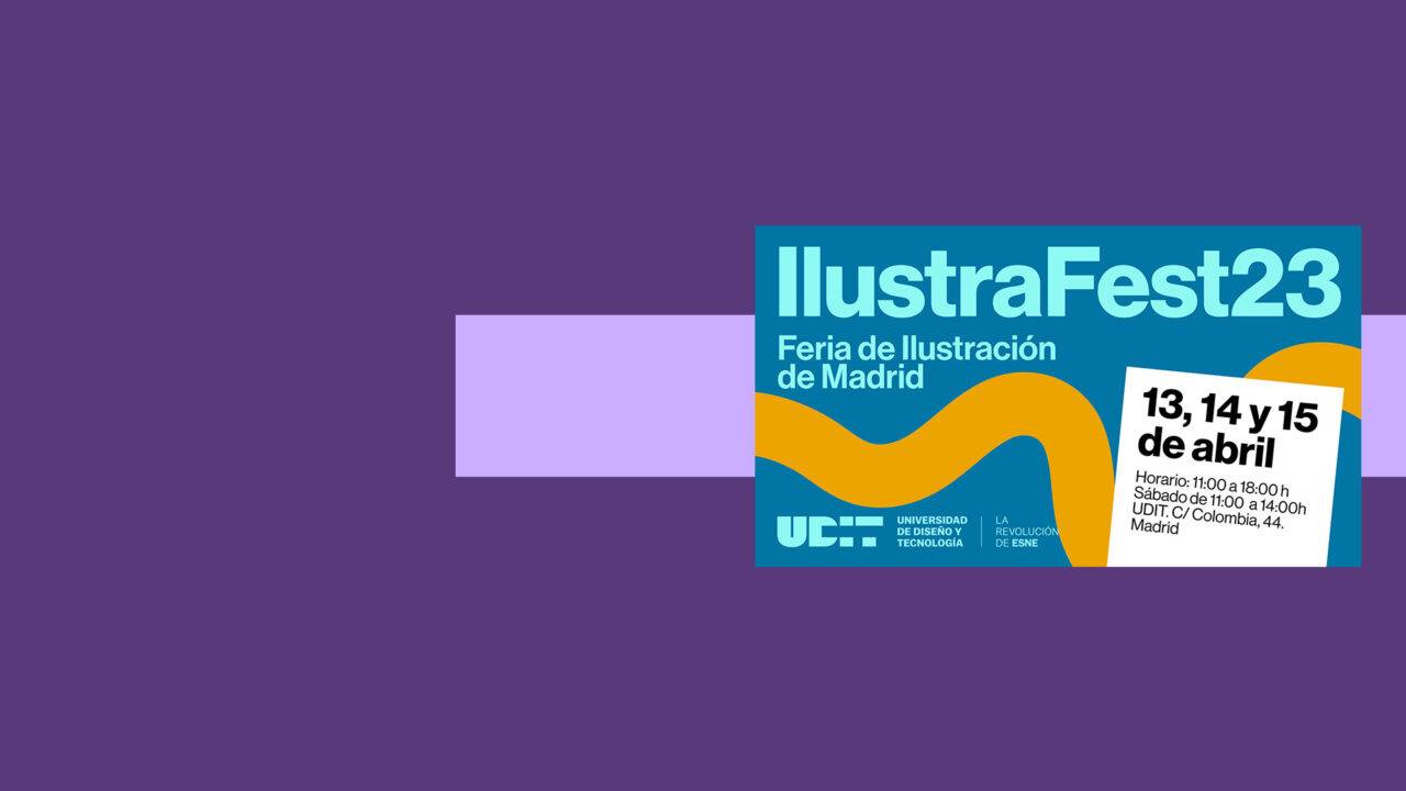 Cartel promocional de la Feria de Ilustración de Madrid, IlustraFest23.